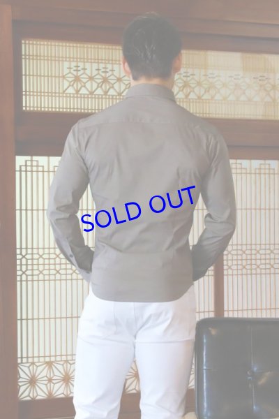 画像3: 長袖ストレッチシャツ02（カーキ）