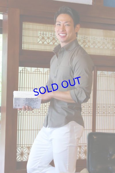 画像6: 長袖ストレッチシャツ02（カーキ）