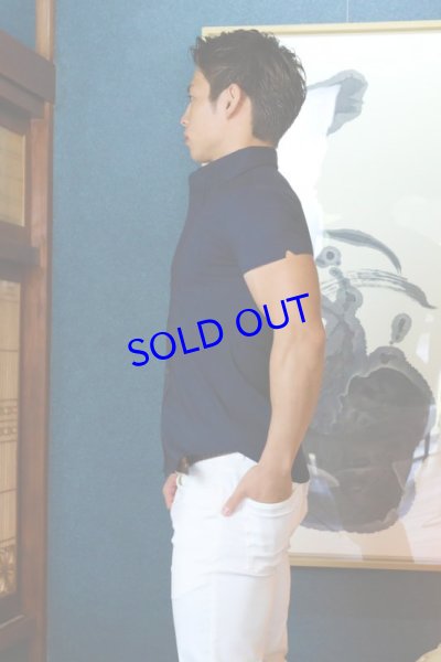 画像4: 半袖ストレッチシャツ03（ネイビー）