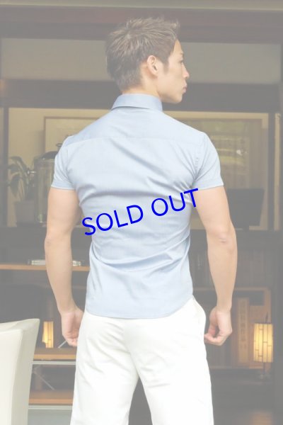 画像3: 半袖ストレッチシャツ04（ライトブルー）