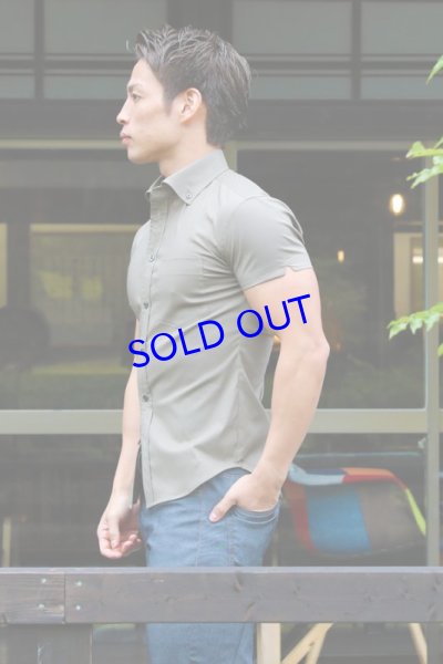 画像7: 半袖ストレッチシャツ02（カーキ）