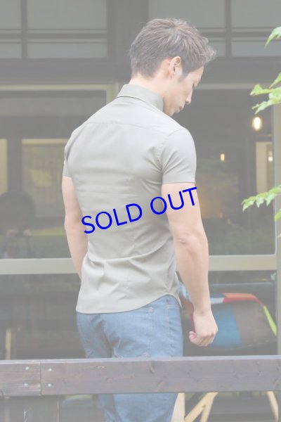 画像3: 半袖ストレッチシャツ02（カーキ）