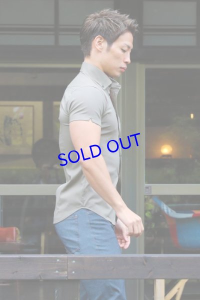 画像4: 半袖ストレッチシャツ02（カーキ）