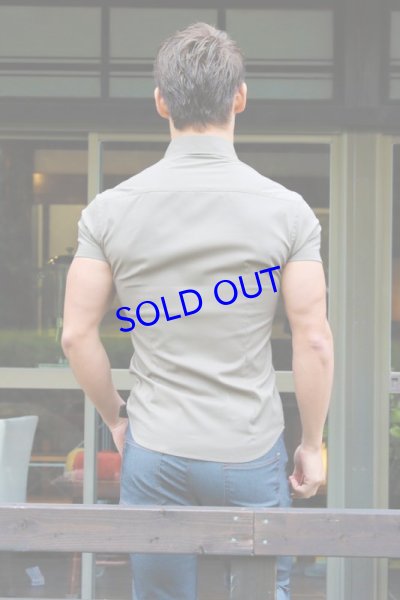 画像8: 半袖ストレッチシャツ02（カーキ）