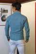画像2: 長袖ダンガリーシャツ01（ライトブルー） (2)