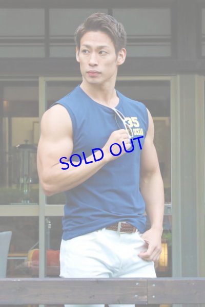 画像1: ノースリーブ07（ネイビー）