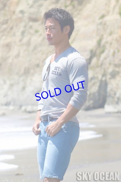 画像6: 長袖VネックTシャツ02（ライトグレー ）