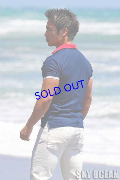 画像7: ポロシャツ01（ネイビー）