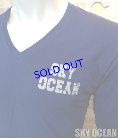 画像9: 長袖VネックTシャツ01（ネイビー ）