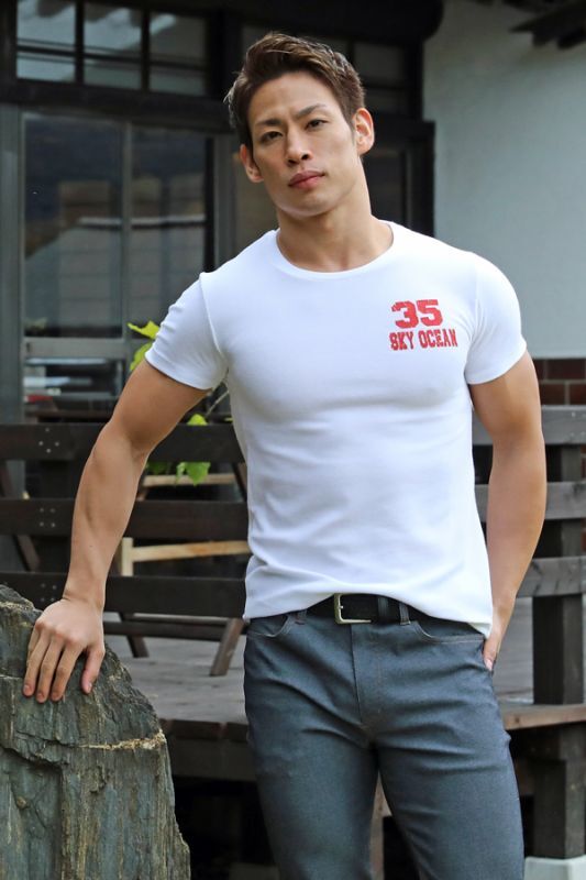クルーネック半袖Tシャツ01（ホワイト ）