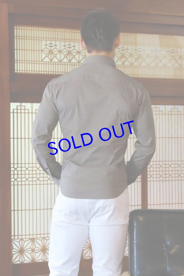 画像3: 長袖ストレッチシャツ02（カーキ）