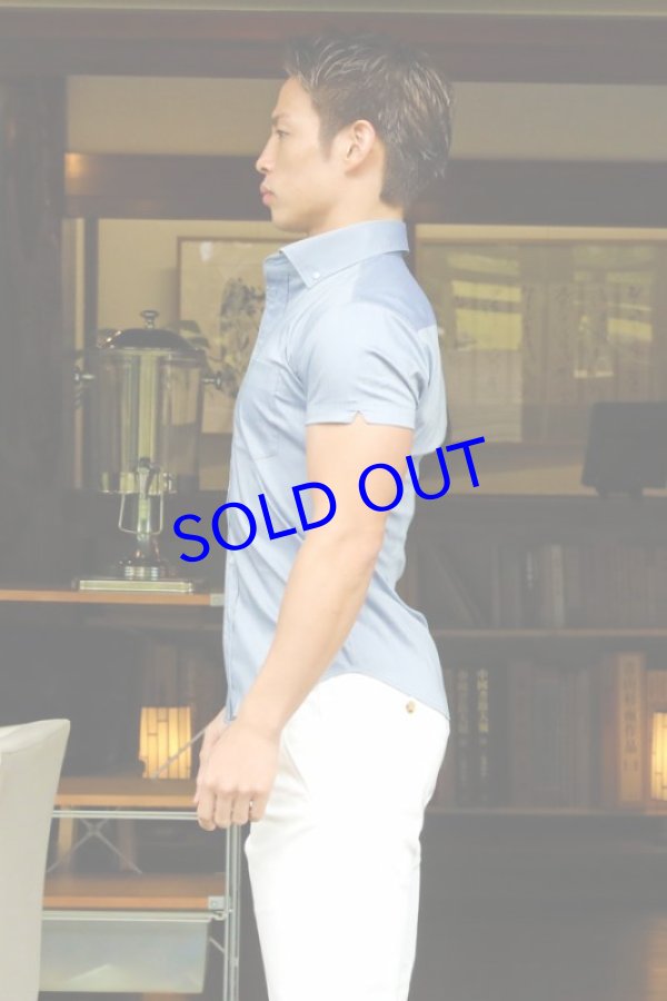 画像4: 半袖ストレッチシャツ04（ライトブルー）