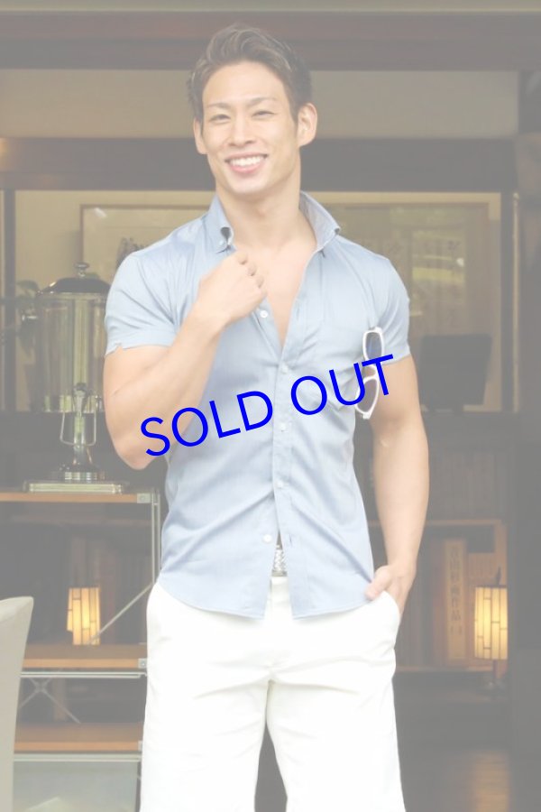 画像5: 半袖ストレッチシャツ04（ライトブルー）