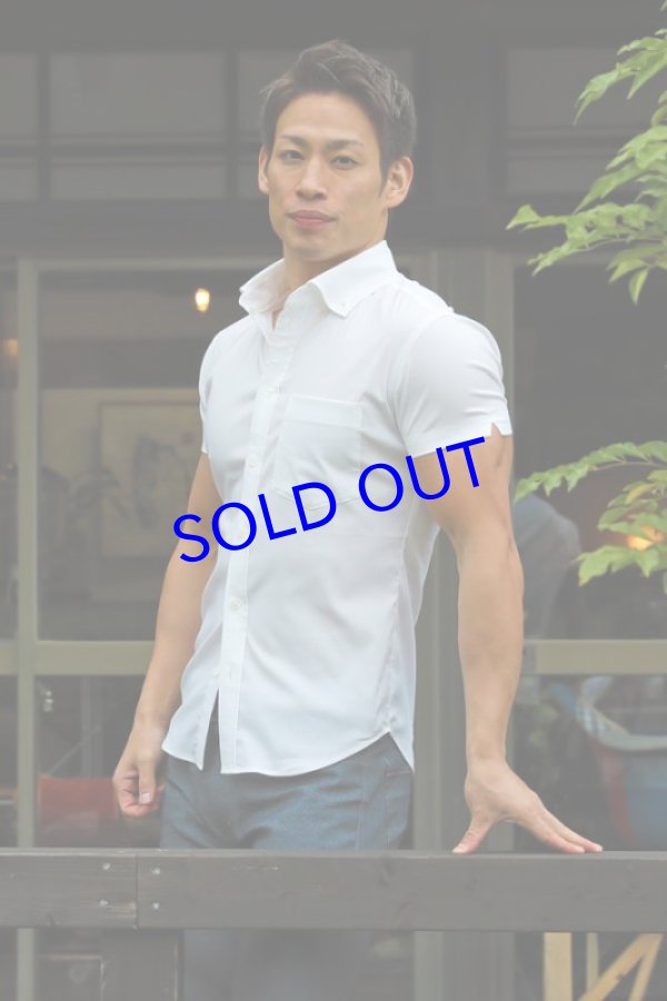 画像10: 半袖ストレッチシャツ01（ホワイト）