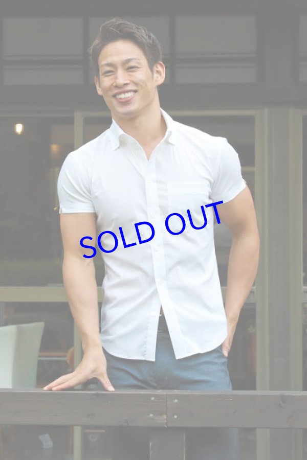 画像7: 半袖ストレッチシャツ01（ホワイト）