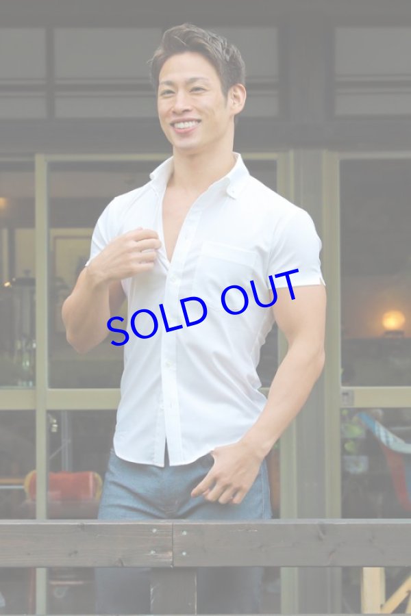 画像3: 半袖ストレッチシャツ01（ホワイト）