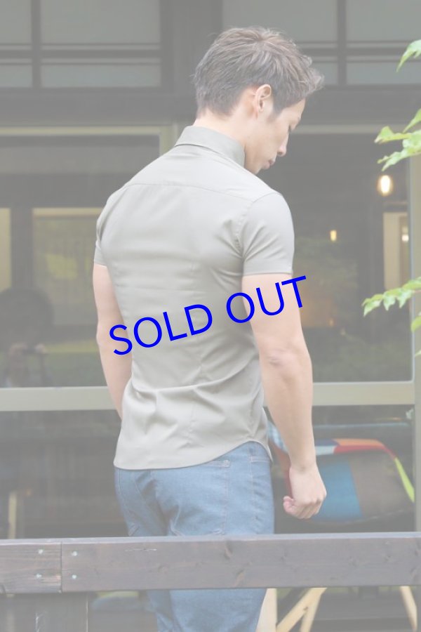 画像3: 半袖ストレッチシャツ02（カーキ）