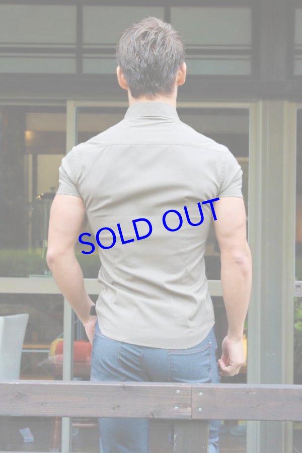 画像8: 半袖ストレッチシャツ02（カーキ）