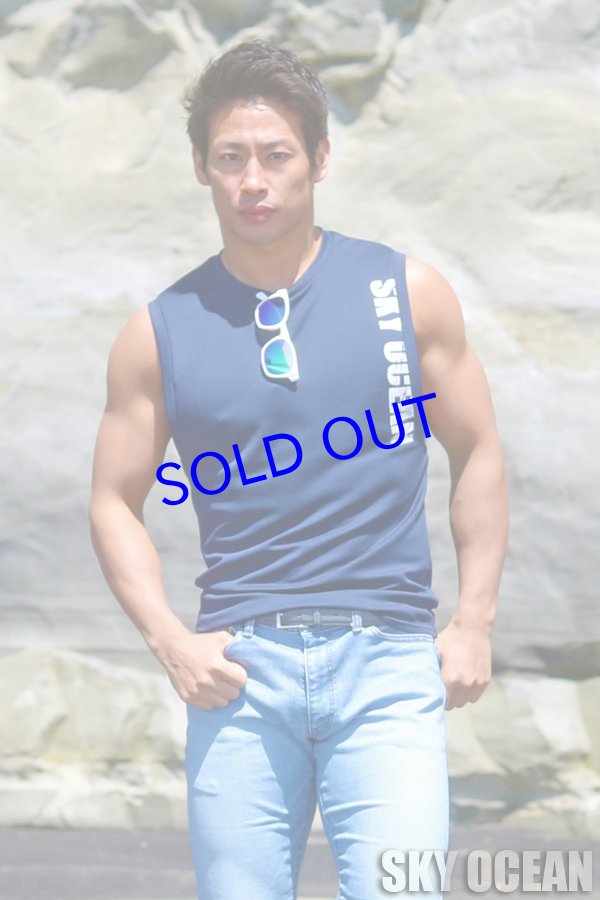 画像1: ノースリーブ02（ネイビー）