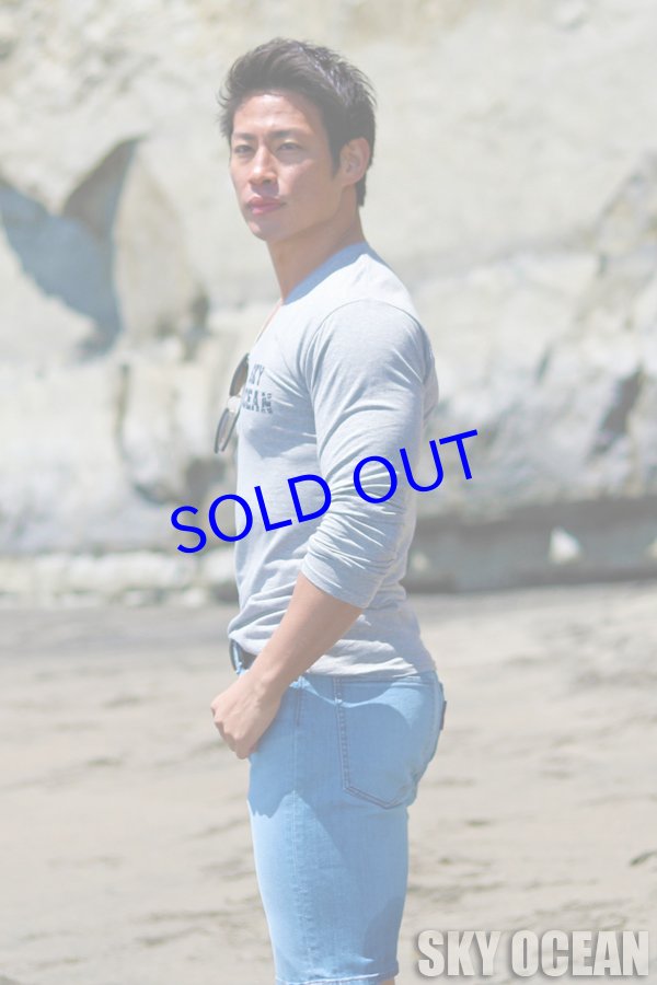 画像4: 長袖VネックTシャツ02（ライトグレー ）