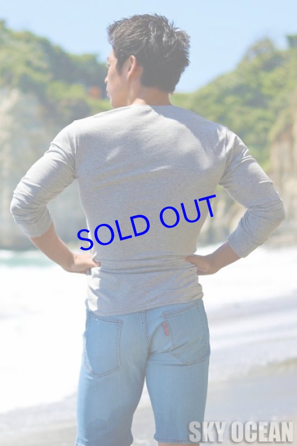 画像3: 長袖VネックTシャツ02（ライトグレー ）