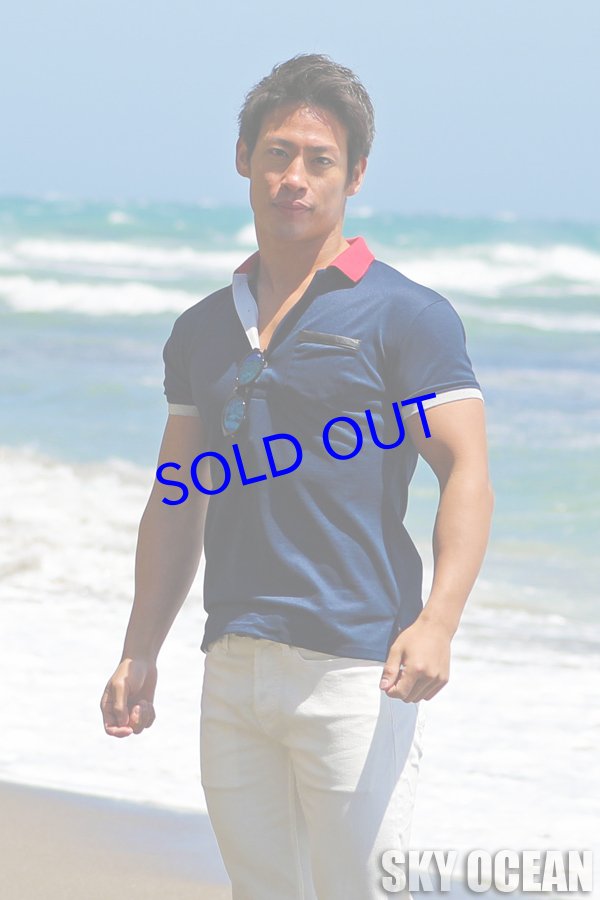 画像10: ポロシャツ01（ネイビー）