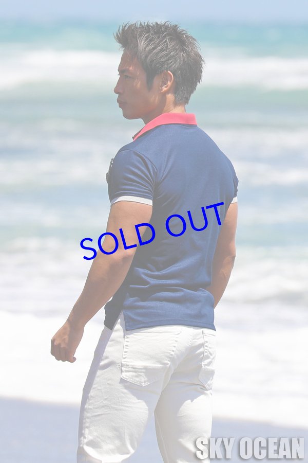 画像7: ポロシャツ01（ネイビー）