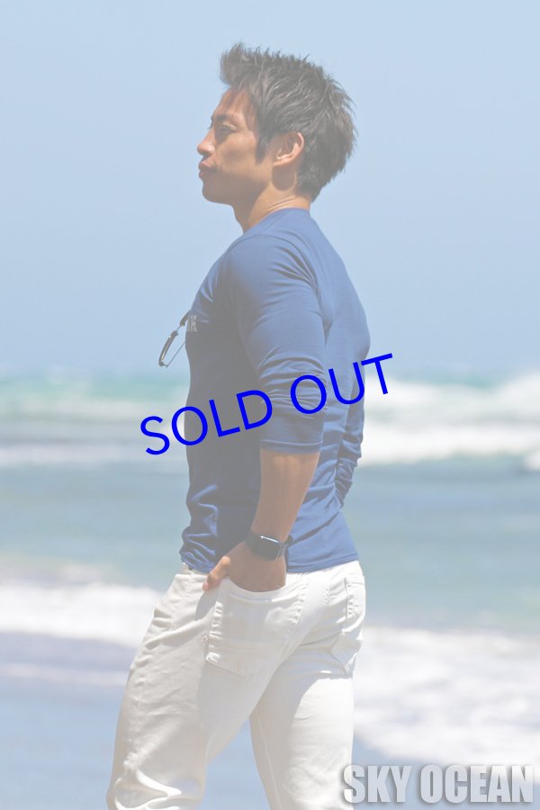 画像4: 長袖VネックTシャツ01（ネイビー ）