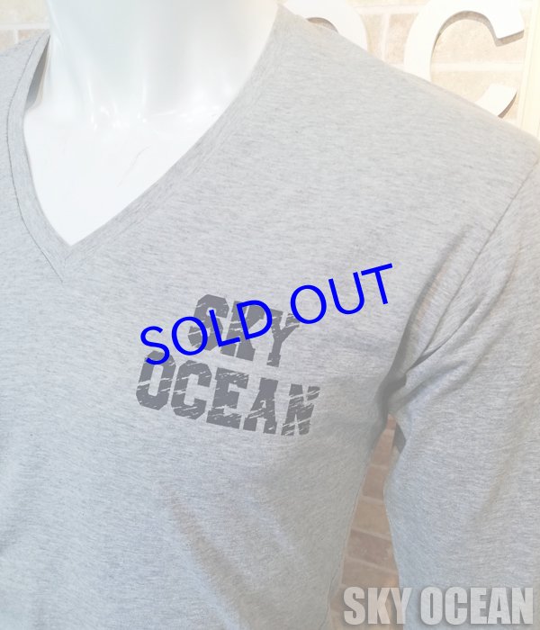 画像9: 長袖VネックTシャツ02（ライトグレー ）
